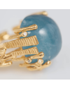 Ole Lynggaard Copenhagen Ring Large in Gold with a Blue Aquamarine and Diamonds (watches)